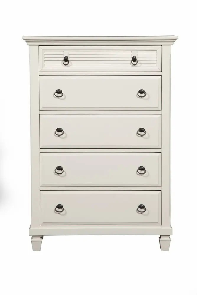 62" White Solid Wood Six Drawer Double Dresser HomeRoots