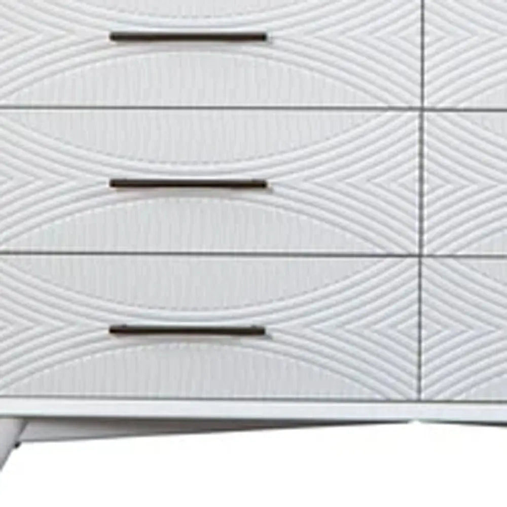 56" White Solid Wood Six Drawer Double Dresser HomeRoots