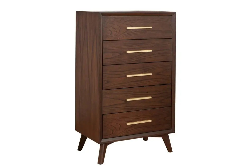60" Walnut Solid Wood Seven Drawer Double Dresser HomeRoots