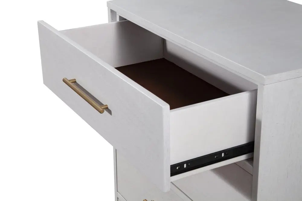 36" White Solid Wood Three Drawer Chest HomeRoots