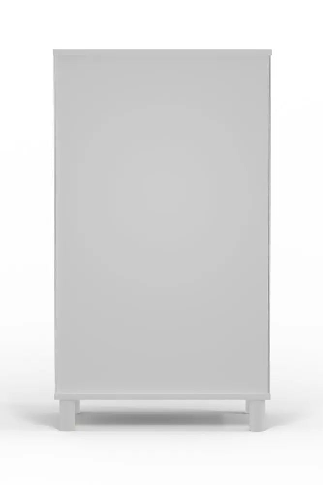 61" White Solid Wood Six Drawer Double Dresser HomeRoots