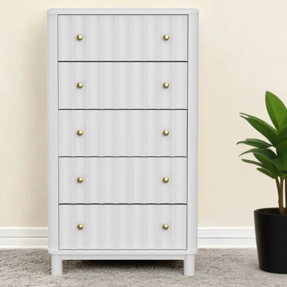 61" White Solid Wood Six Drawer Double Dresser HomeRoots