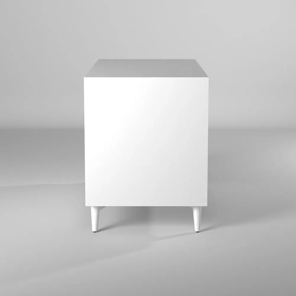 56" White Solid Wood Seven Drawer Double Dresser HomeRoots