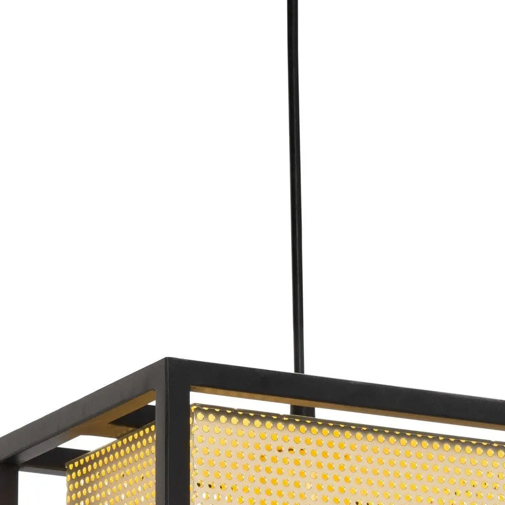 Gold and Black Geometric Metal Ceiling Light HomeRoots