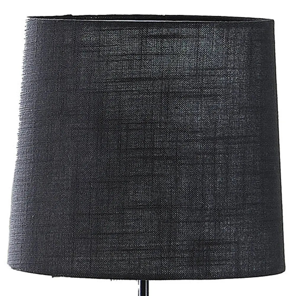 24" Antiqued Gold Monkey Table Lamp With Black Drum Shade HomeRoots