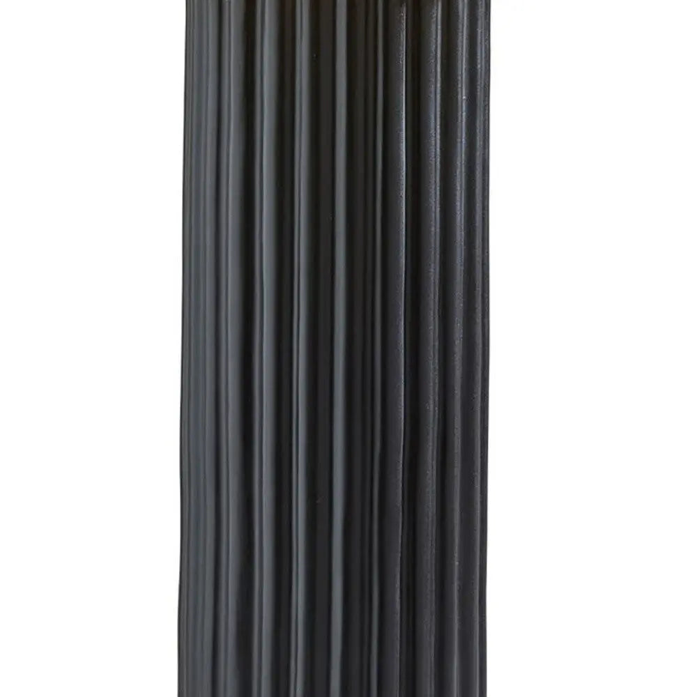 29" Black Ceramic Cylinder Table Lamp With Beige Drum Shade HomeRoots