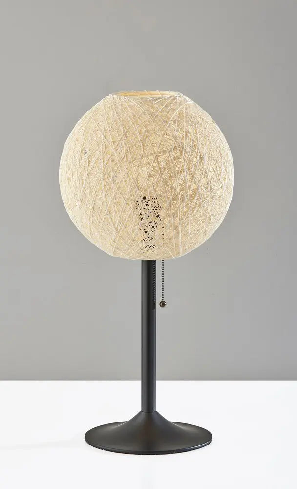 24" Antiqued Bronze Metal Candlestick Table Lamp With Off White Globe Shade HomeRoots