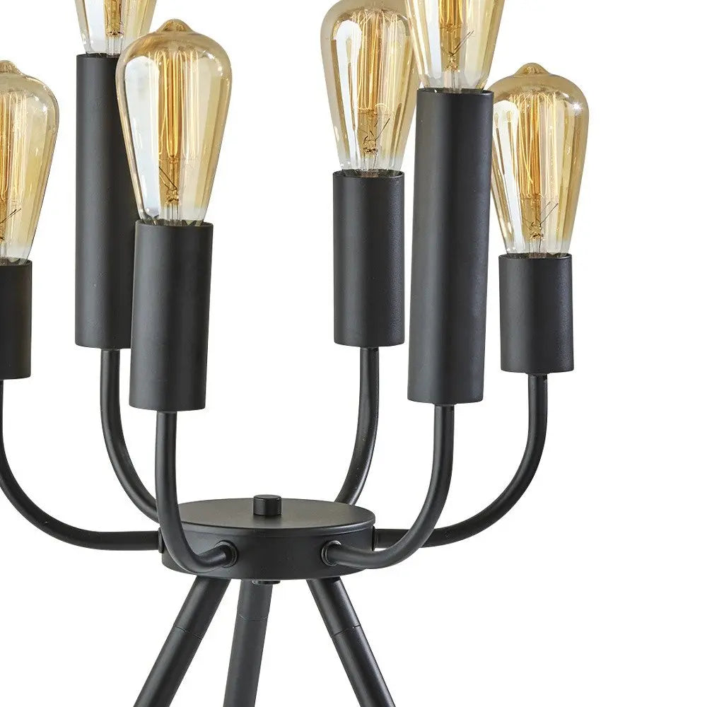 24" Black Six Light Tripod Table Lamp HomeRoots