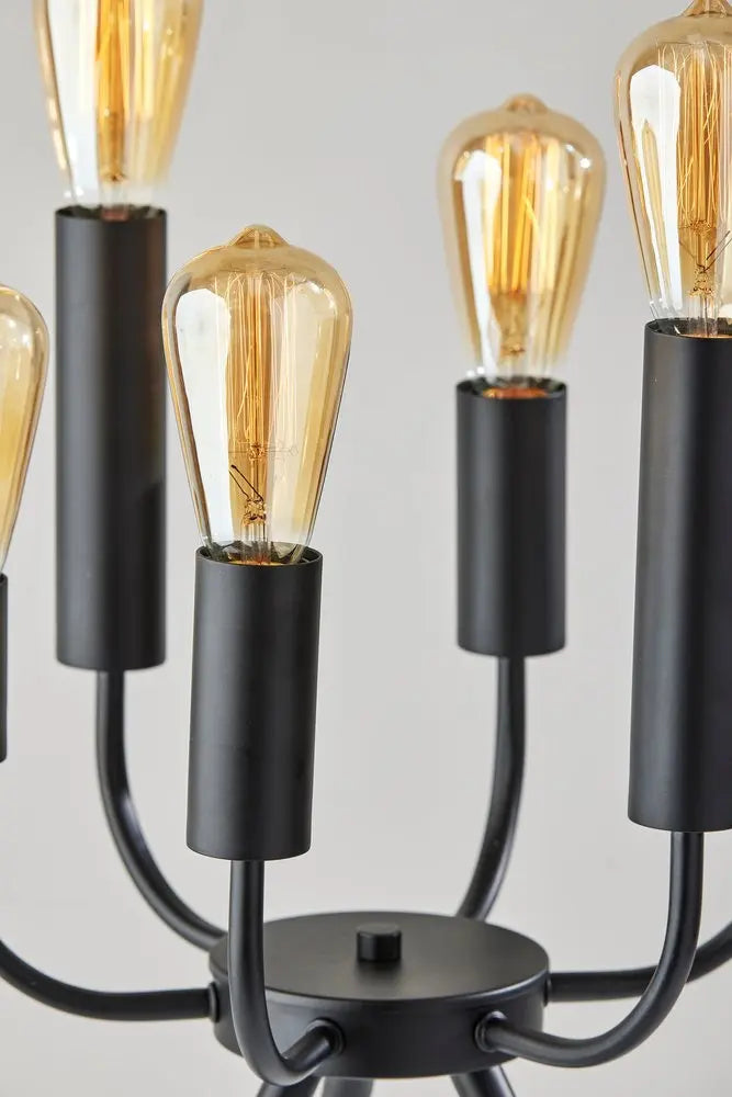 24" Black Six Light Tripod Table Lamp HomeRoots