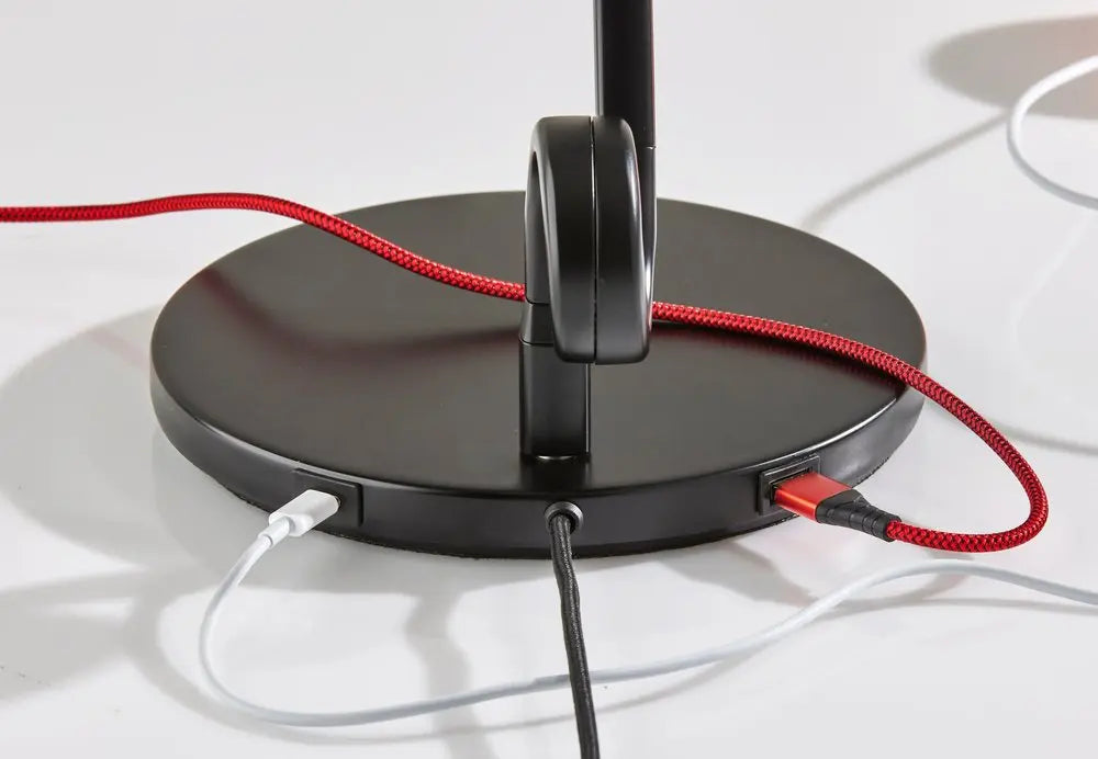 35" Black Metal Novelty Desk Lamp HomeRoots