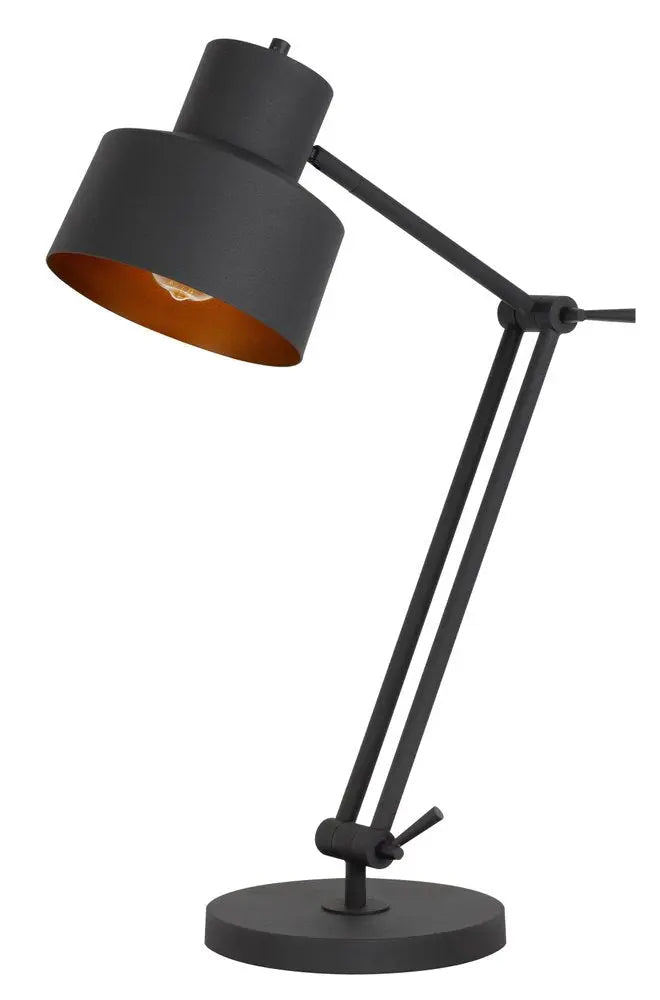 33" Black Metal Adjustable Desk Table Lamp HomeRoots