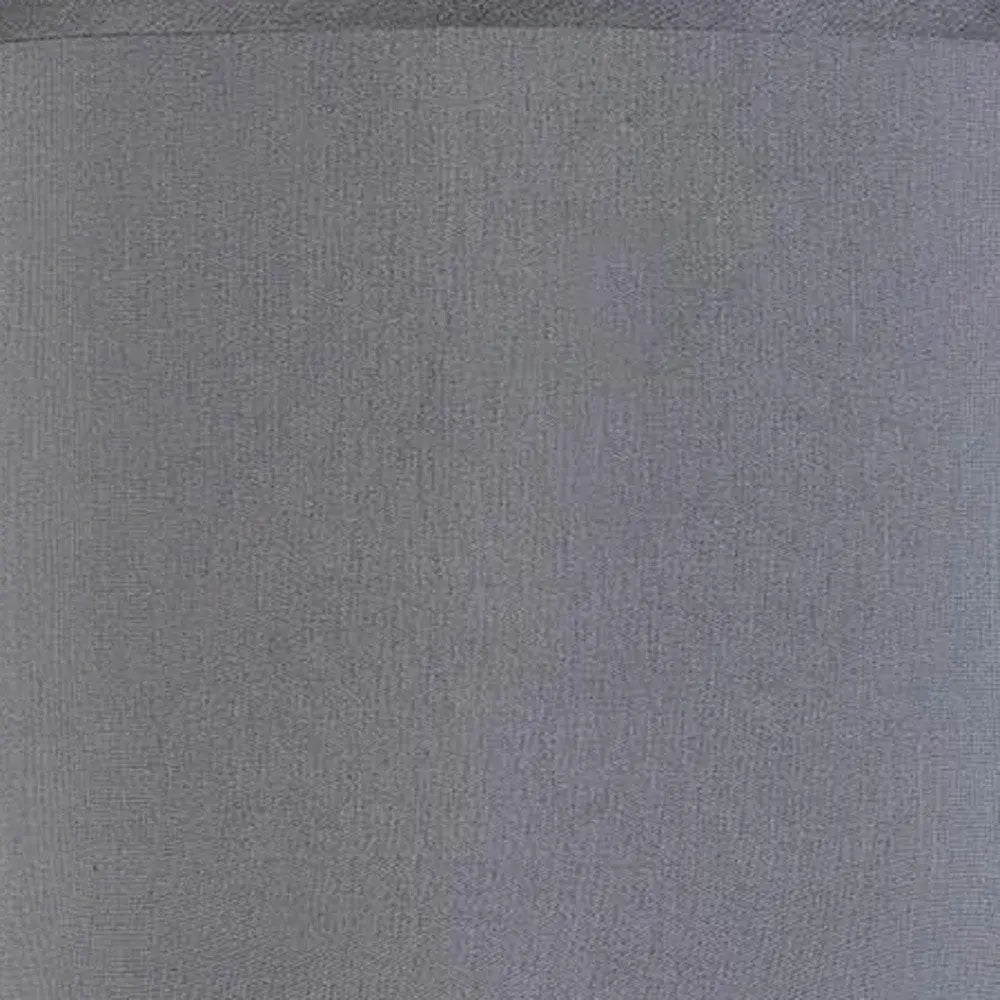 25" Nickel Metal Round Table Lamp With Gray Cone Shade HomeRoots