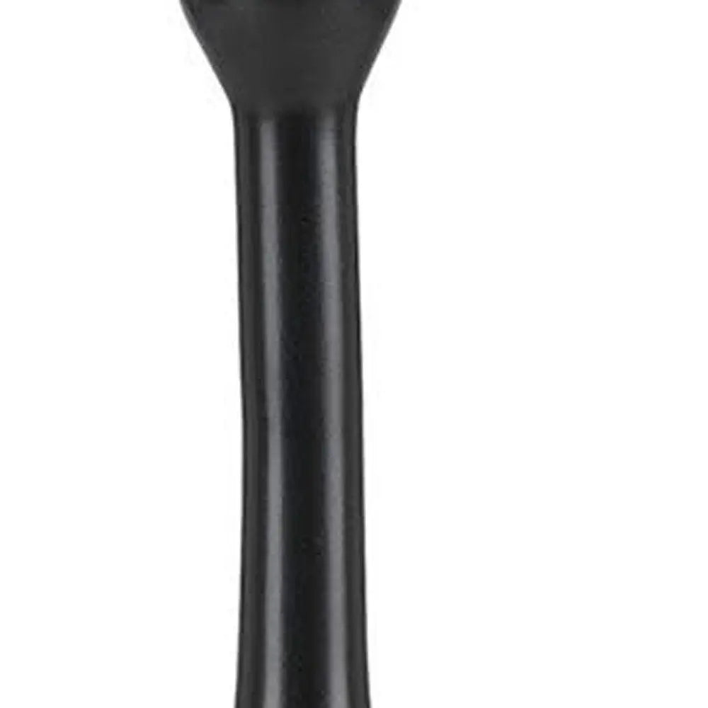 25" Blackened Bronze Metal Round Table Lamp With Off White Drum Shade HomeRoots