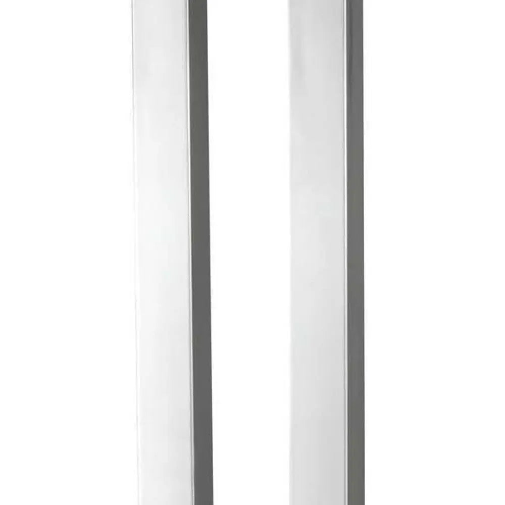 26" Nickel Metal Two Light Desk USB Table Lamp With White Novelty Shade HomeRoots