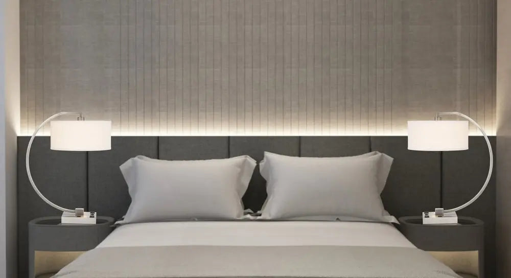 26" Nickel Metal Lantern Desk USB Table Lamp With White Shade HomeRoots