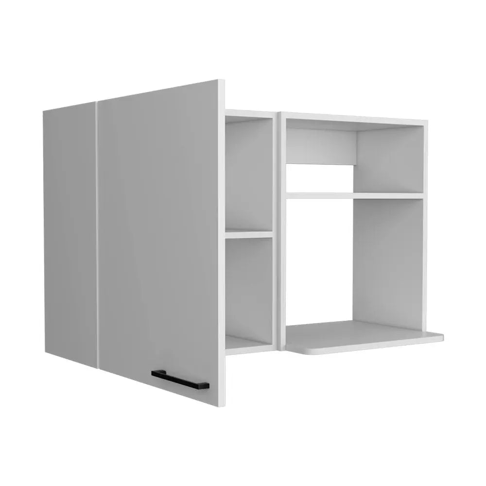 39" White Wood Wall Mounted Accent Cabinet With Single Door HomeRoots