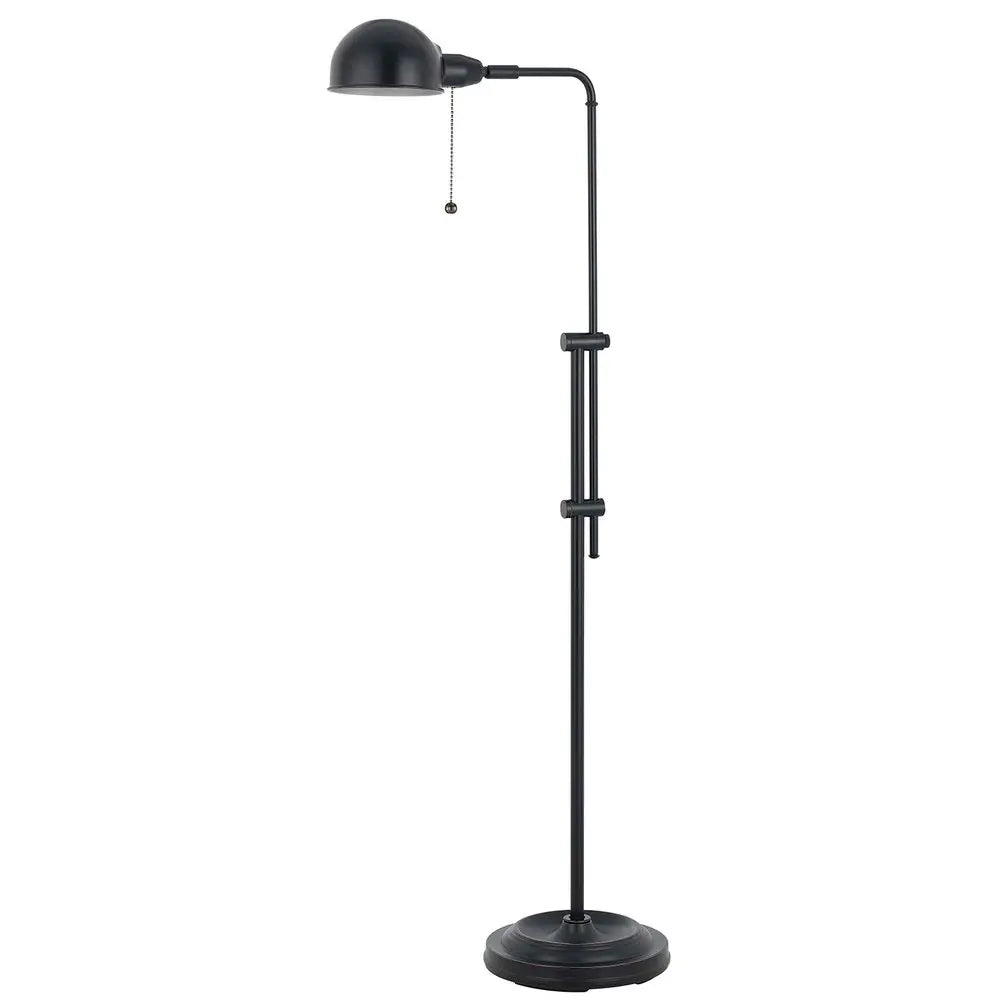 58" Bronze Adjustable Traditional Shaped Floor Lamp With Bronze Dome Shade HomeRoots