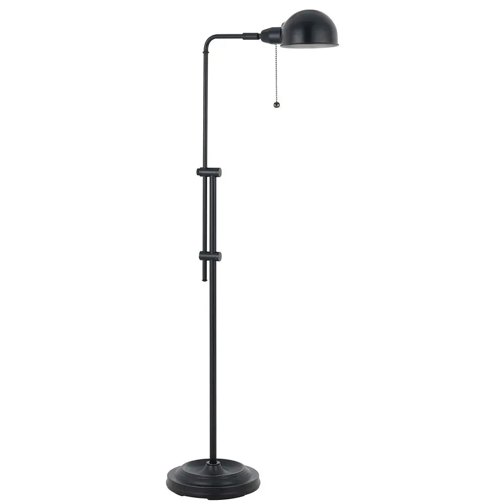 58" Bronze Adjustable Traditional Shaped Floor Lamp With Bronze Dome Shade HomeRoots