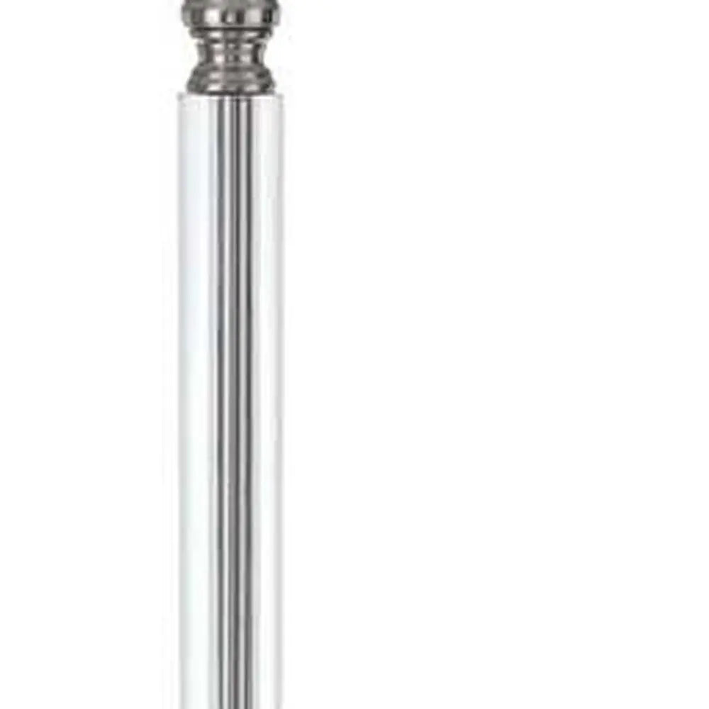 60" Nickel Traditional Shaped Floor Lamp With White Square Shade HomeRoots