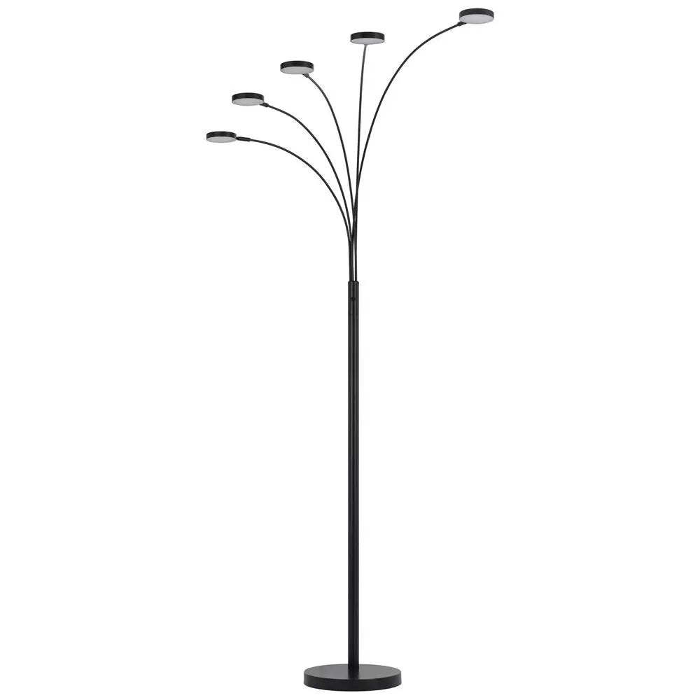 82" Bronze Five Light Led Arc Floor Lamp HomeRoots