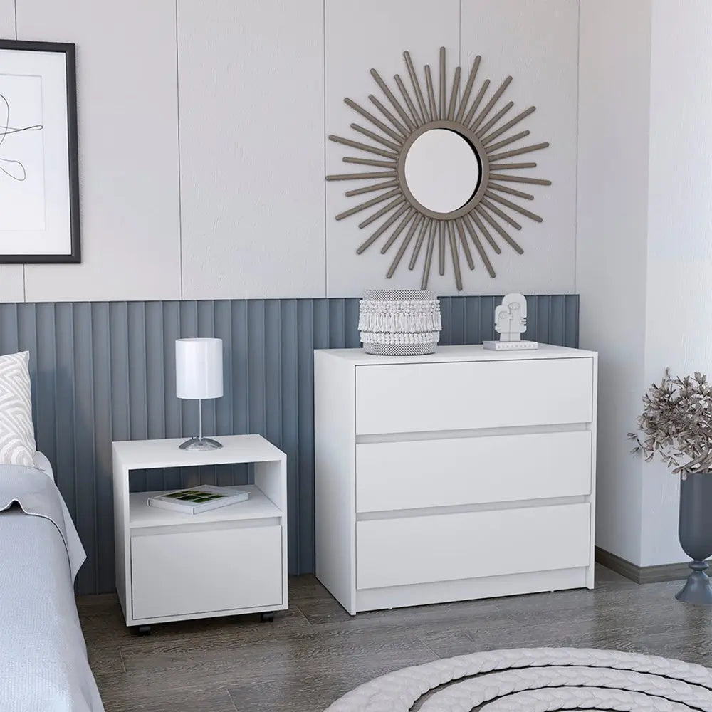 Two Piece White Bedroom Set HomeRoots