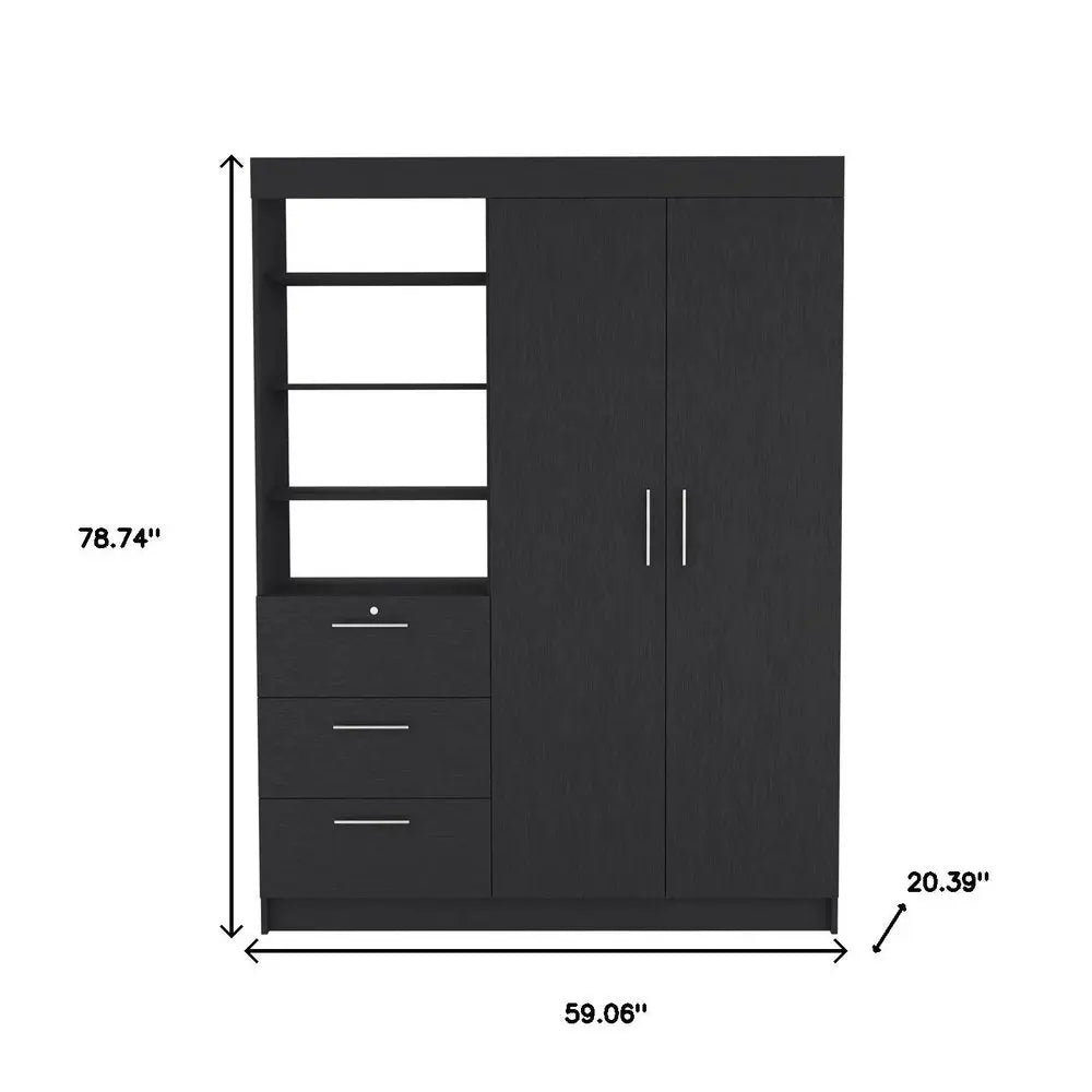 Two Piece Black Bedroom Set HomeRoots