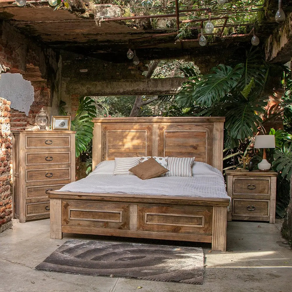 28" Wood Brown Two Drawer Nightstand HomeRoots