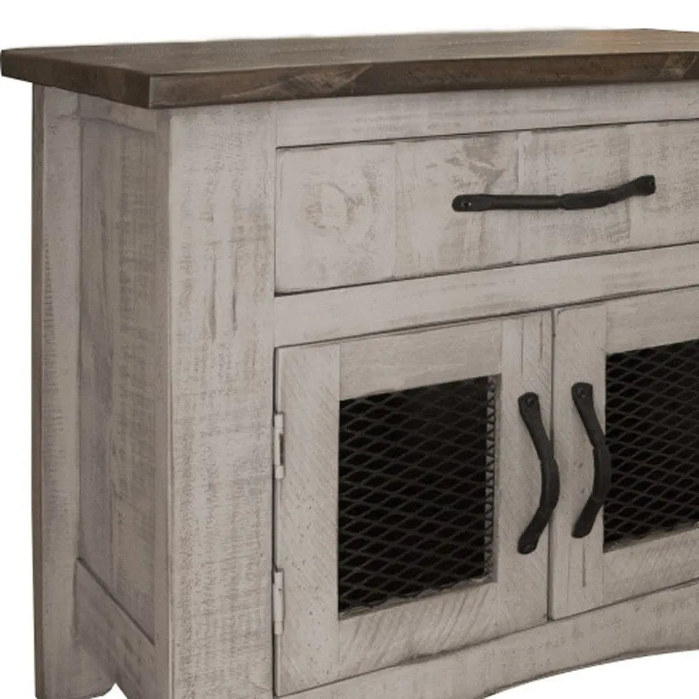 27" Gray Solid Wood One Drawer Nightstand HomeRoots