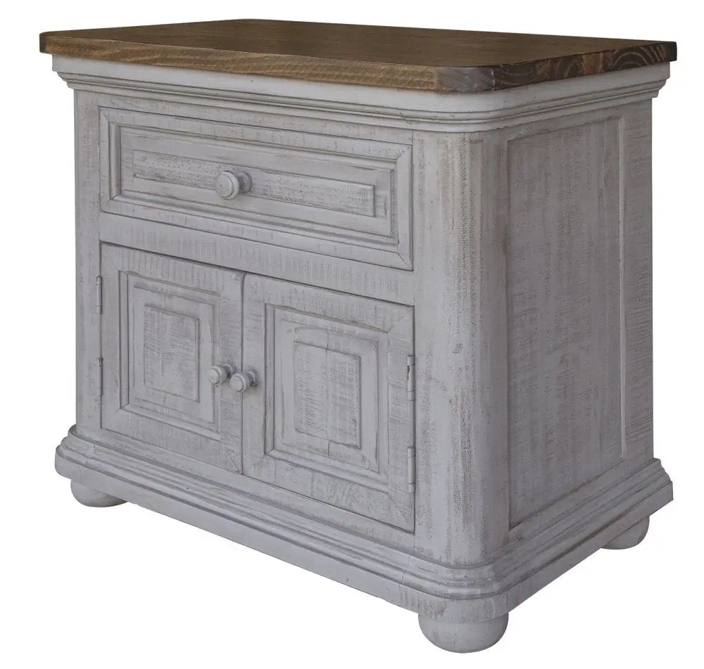27" Gray One Drawer Nightstand HomeRoots