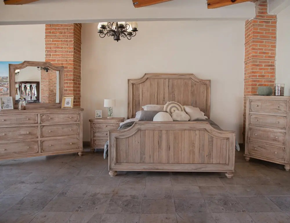 31" Brown Solid Wood Three Drawer Nightstand HomeRoots