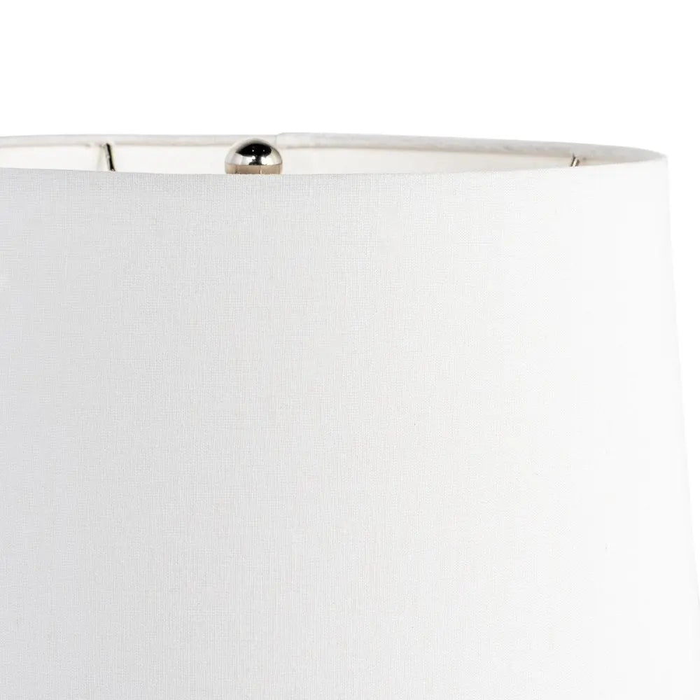 22" White and Gold Mercury Glass Table Lamp With White Cone Shade HomeRoots