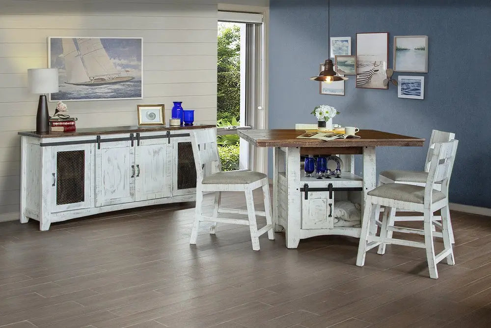 79" White Solid Wood Cabinet Enclosed Storage Distressed TV Stand HomeRoots