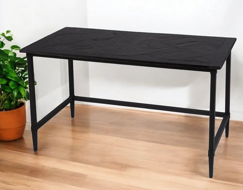 53" Black Writing Desk - NOBLE HOME INTERIORS