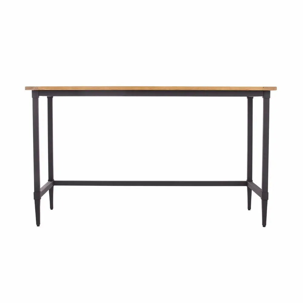 53" Natural And Black Writing Desk - NOBLE HOME INTERIORS