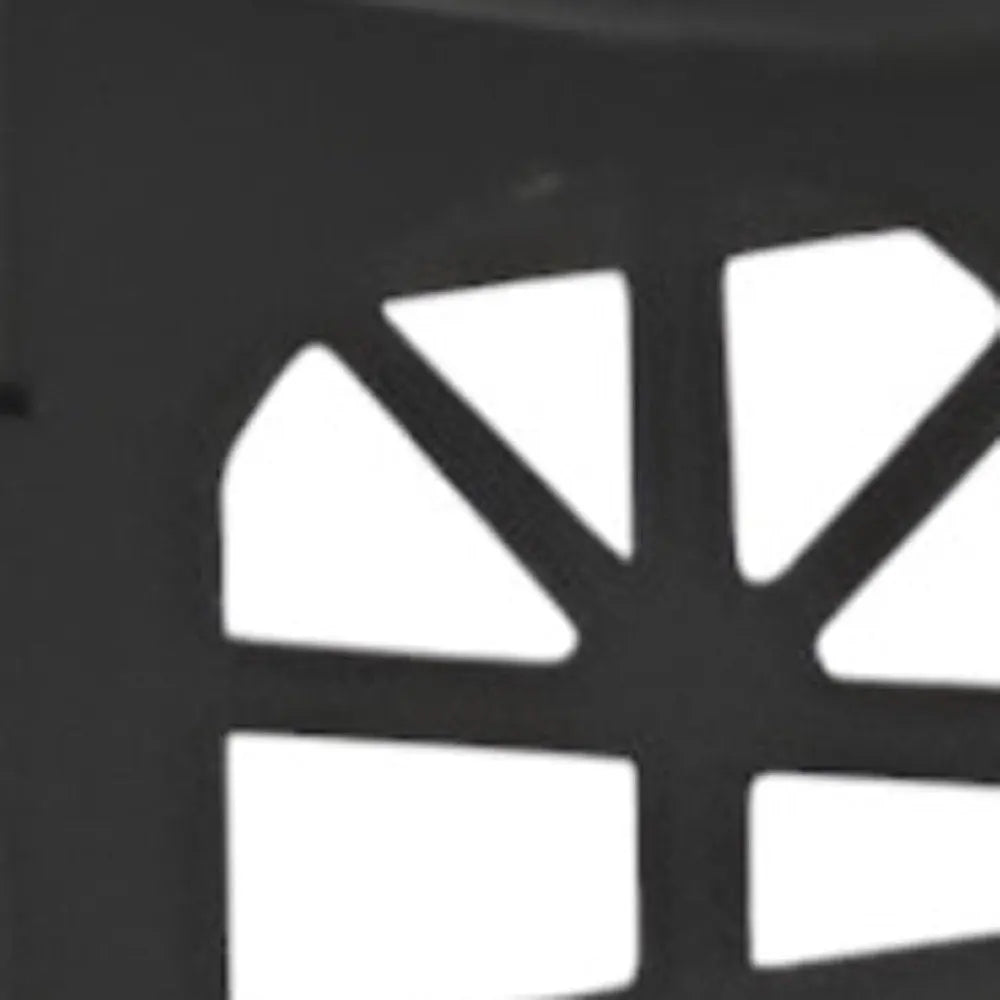 Set of Two Black Metal Celestial Tabletop Lantern Candle Holders HomeRoots