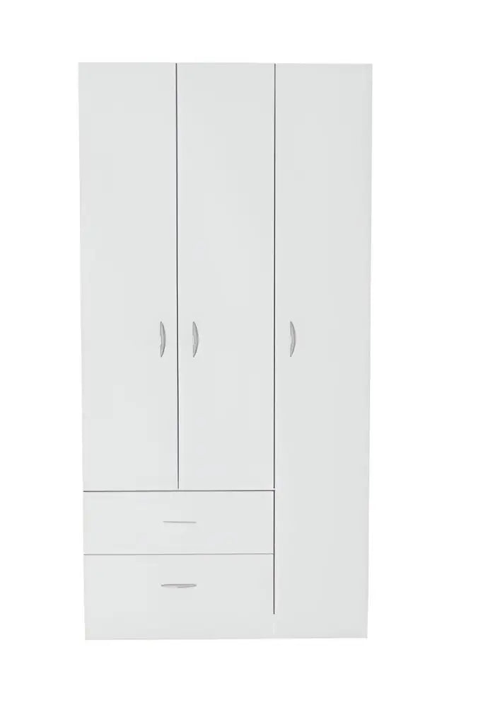 71" White Three Door Two Drawer Combo Dresser HomeRoots