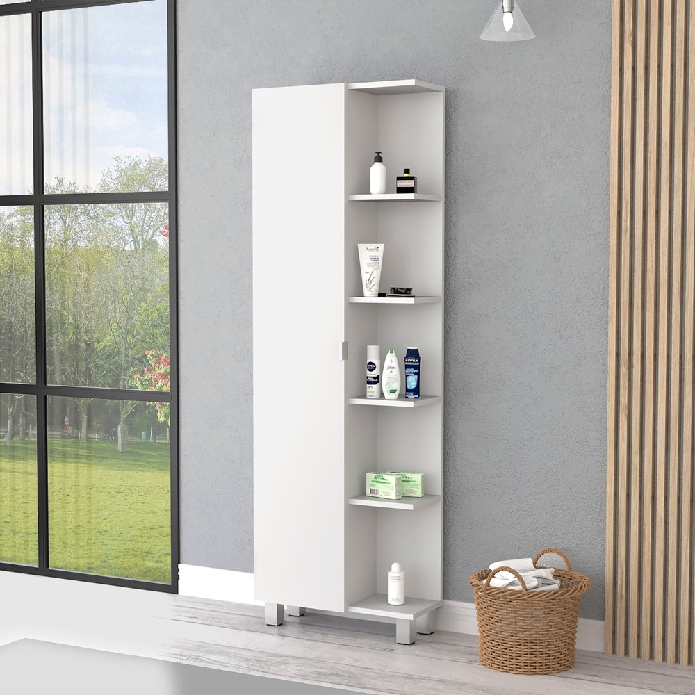 Gabinete decorativo blanco de 20" con nueve estantes