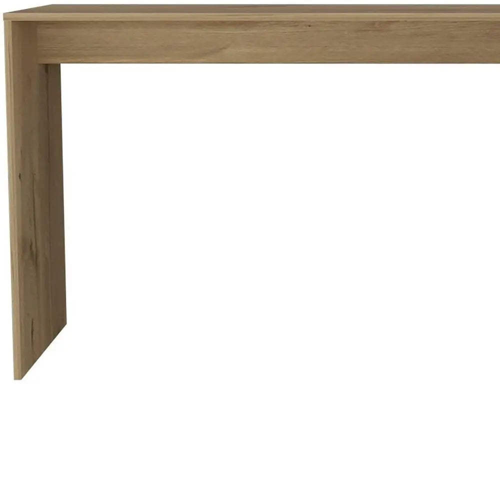60" Oak Wood L Shape Writing Desk HomeRoots
