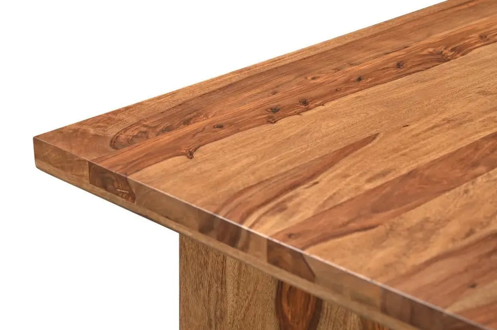 54" Brown Live Edge Solid Wood Writing Desk With Three Drawers - NOBLE HOME INTERIORS