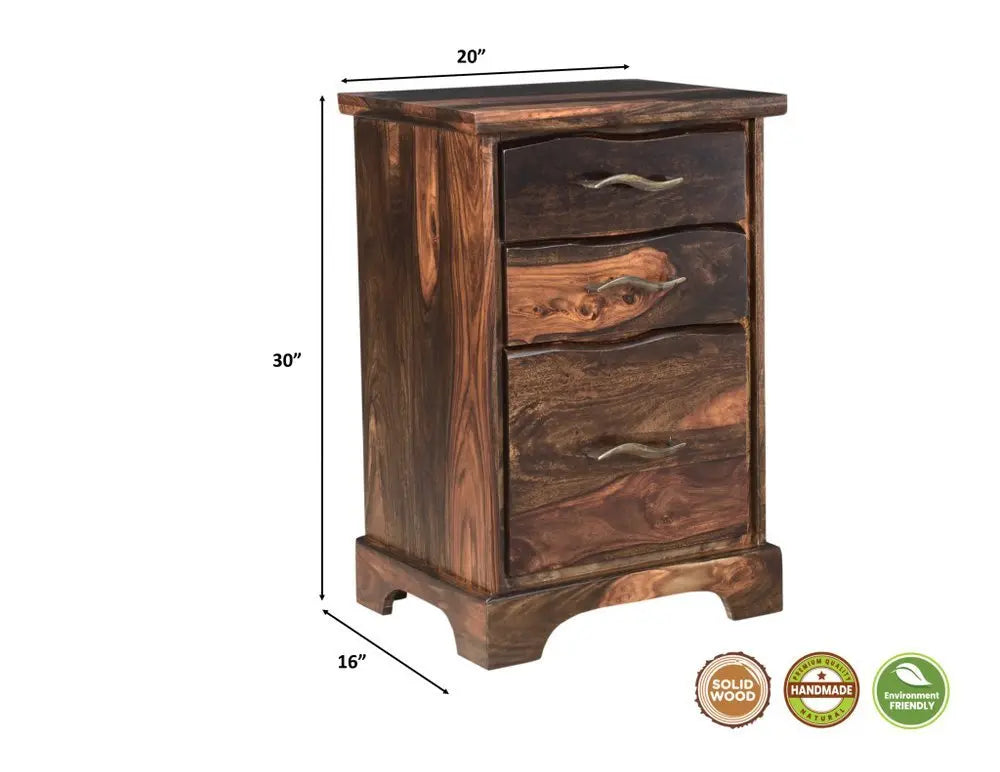 54" Dark Brown Solid Wood Writing Desk and Bookshelf Set With Three Drawers - NOBLE HOME INTERIORS