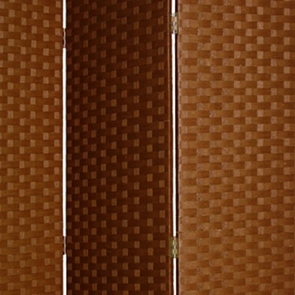 54" X 72" Dark Brown Wood 3 Panel Screen - NOBLE HOME INTERIORS