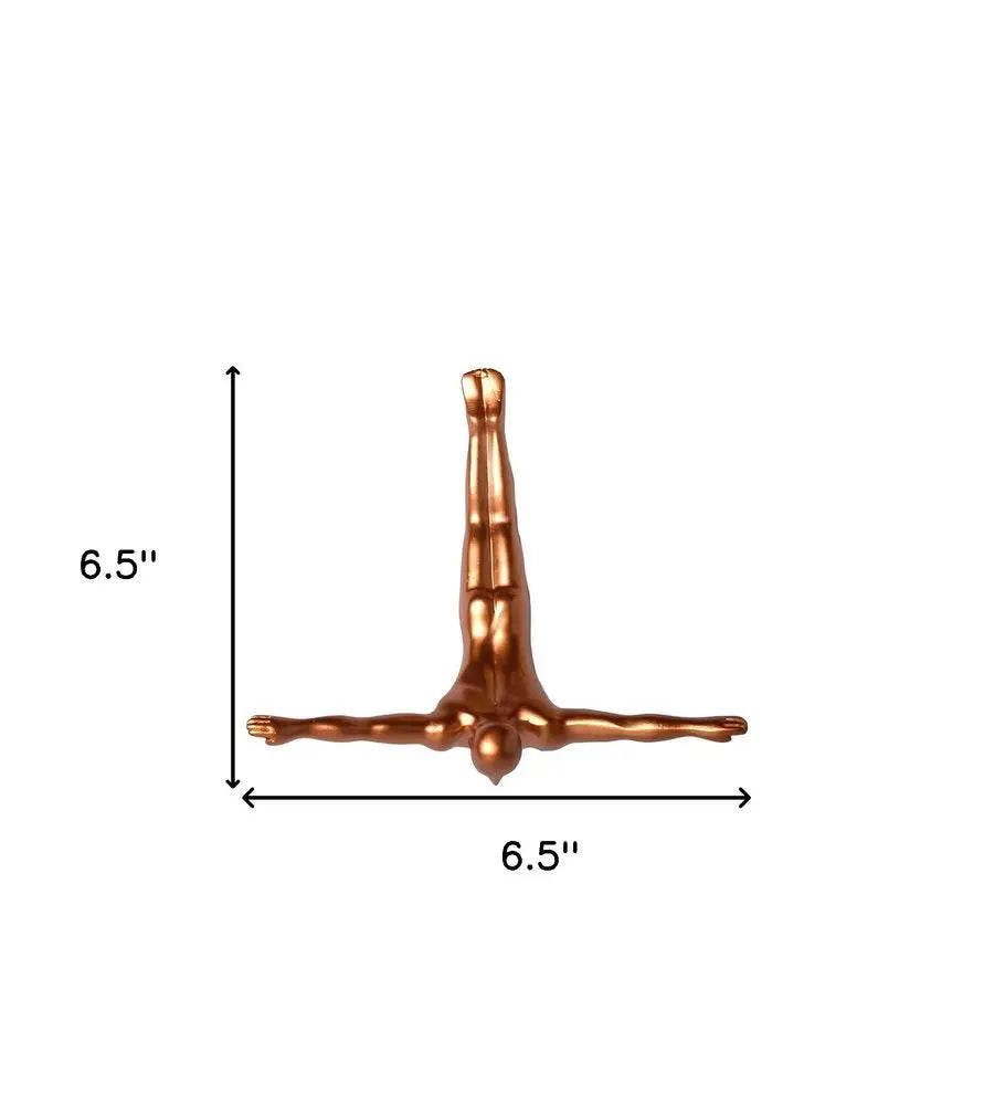 Set of Five Black White And Metallic Resin Diving Man Hanging Dimensional Sculpture HomeRoots