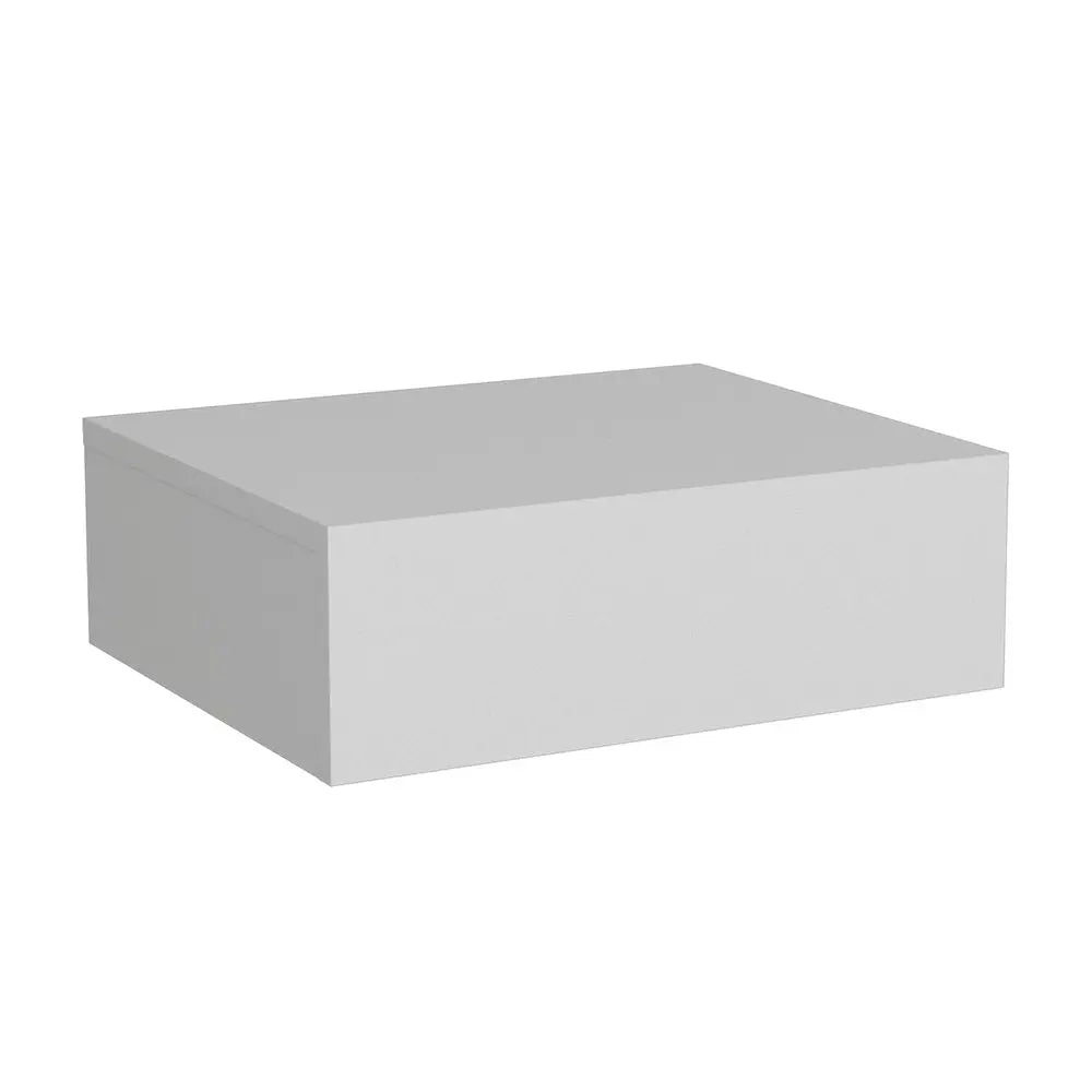 5" White Wood One Drawer Floating Nightstand HomeRoots