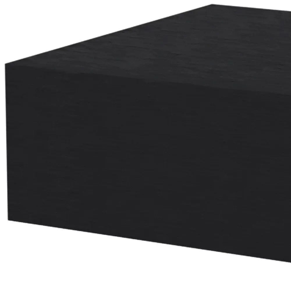 5" Black Wood One Drawer Floating Nightstand HomeRoots