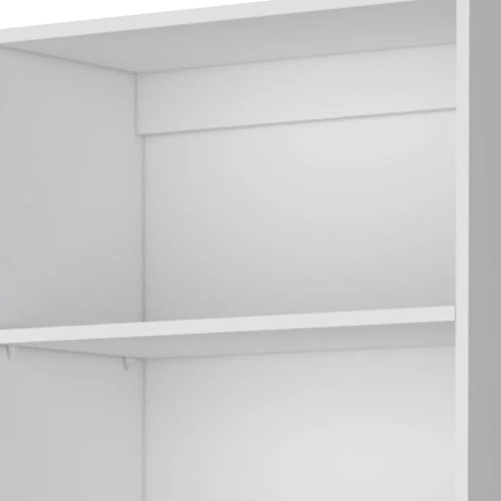 71" White Wood Five Tier Bookcase HomeRoots