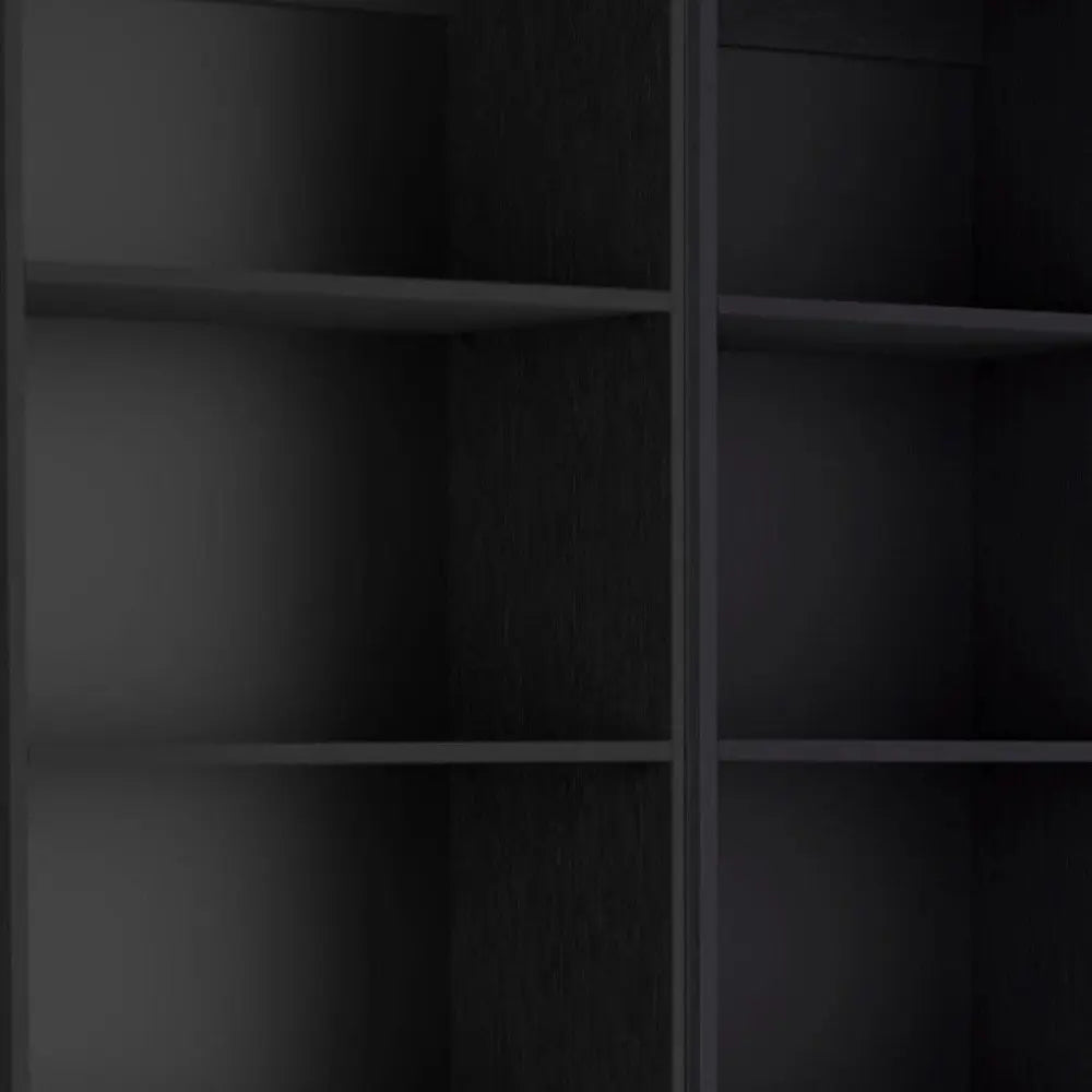 71" Black Five Tier Bookcase HomeRoots