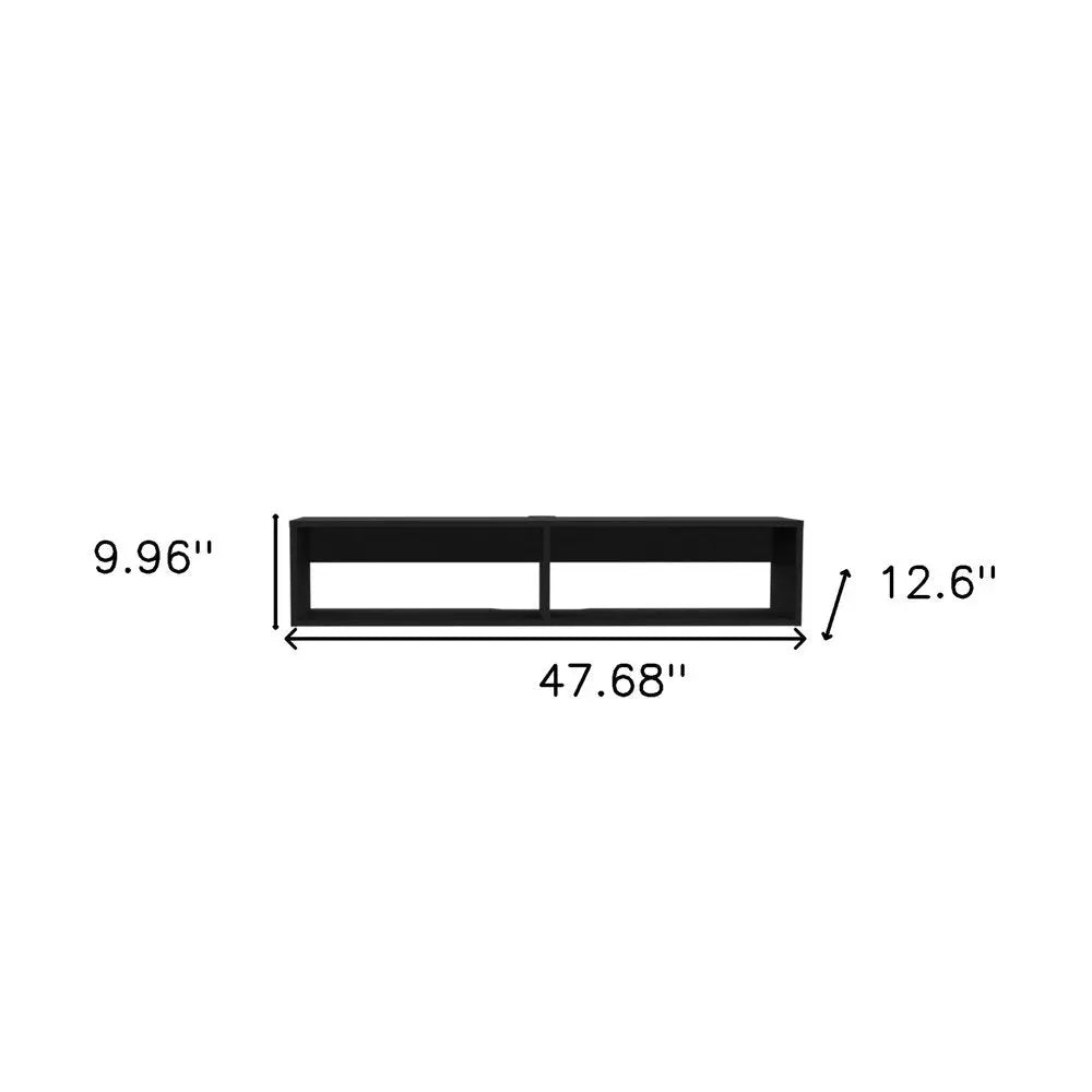 48" Black Floating Mount Entertainment Center HomeRoots