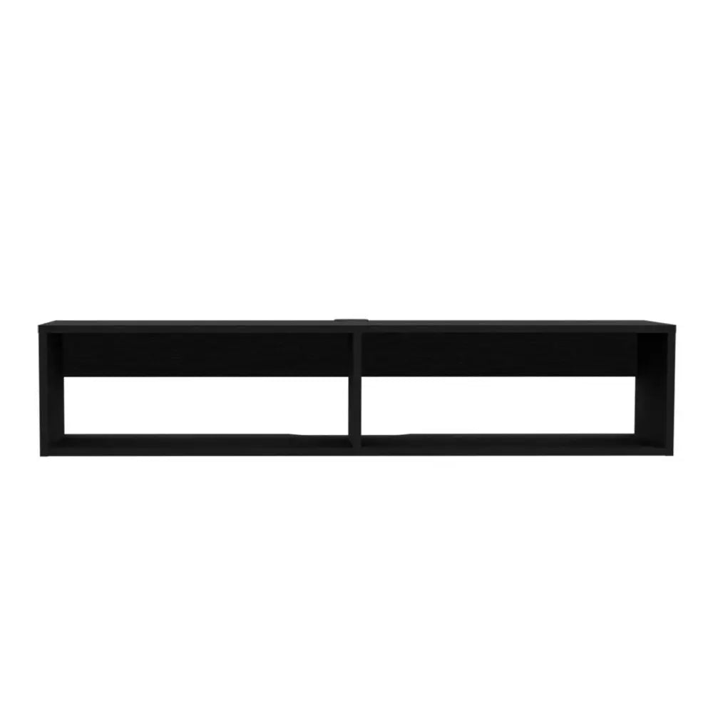 48" Black Floating Mount Entertainment Center HomeRoots