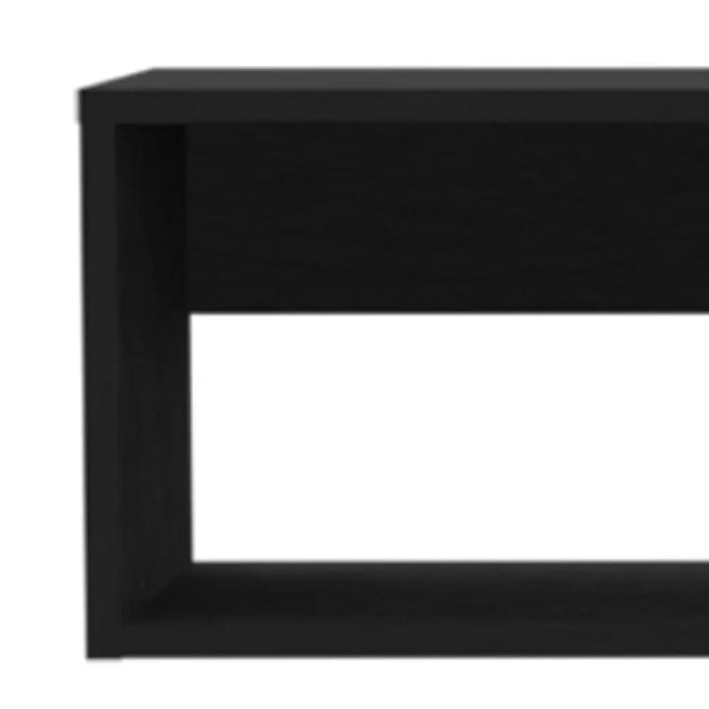 48" Black Floating Mount Entertainment Center HomeRoots