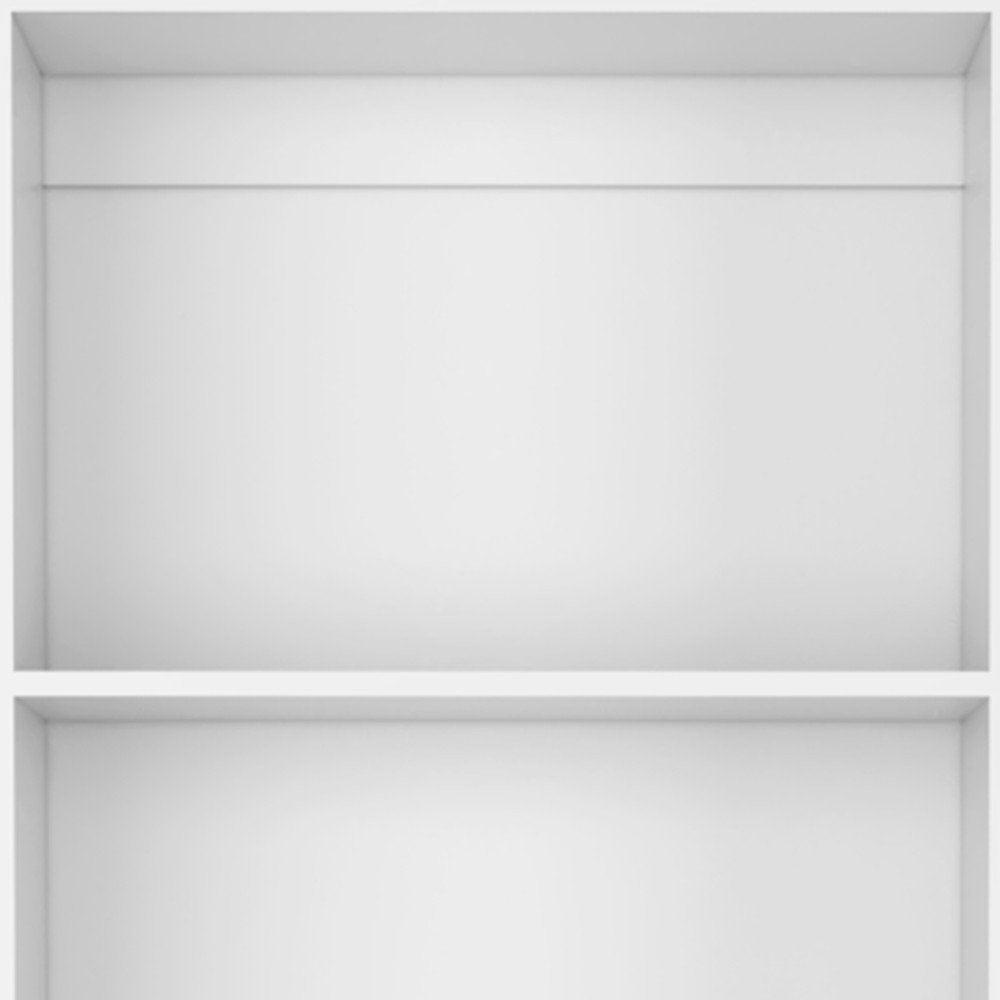 Juego de dos estanterías modulares de nueve niveles de madera blanca